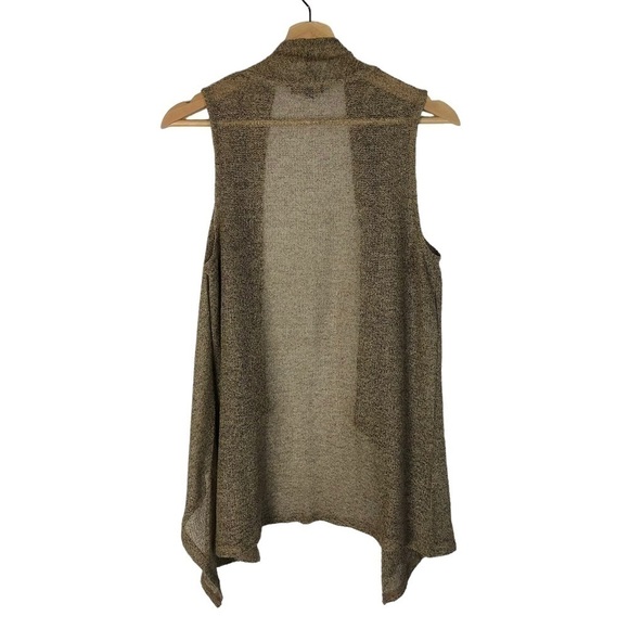 Cupio Light Brown Drape Front Knit Sleeveless Sweater S - Picture 2 of 3